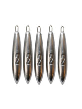 2oz Sea Fishing Weights for Mackerel Feather Cod Bass Boat Fishing - 5pcs