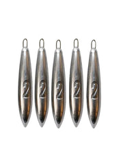 2oz Sea Fishing Weights for Mackerel Feather Cod Bass Boat Fishing - 5pcs