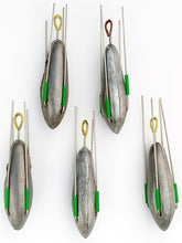 Sea Fishing Dumpy Gripper Weights with Short Tail, 5 Pack Breakout Sinkers - 4oz