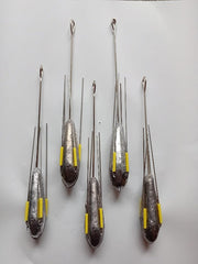 Sea Fishing Grip Weights Dumpy with Long Tail, 5 Pack, 4oz 5oz 6oz 7oz 8oz 9oz