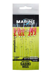 Marine Cast 5 different types mackerel feathers, hook size 2