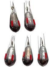 Sea Fishing Dumpy Gripper Weights with Short Tail, 5 Pack Breakout Sinkers - 6oz