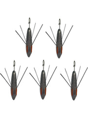 Sea Fishing Dumpy Gripper Weights with Short Tail, 5 Pack Breakout Sinkers - 9oz