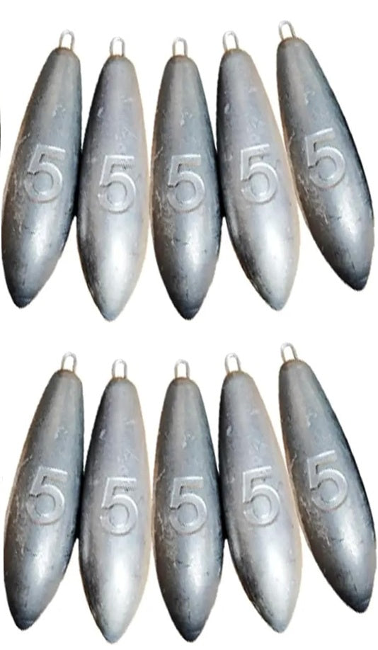 Sea Fishing Weights for Mackerel Feather Cod Bass Boat Fishing - 3oz / 4oz / 5oz