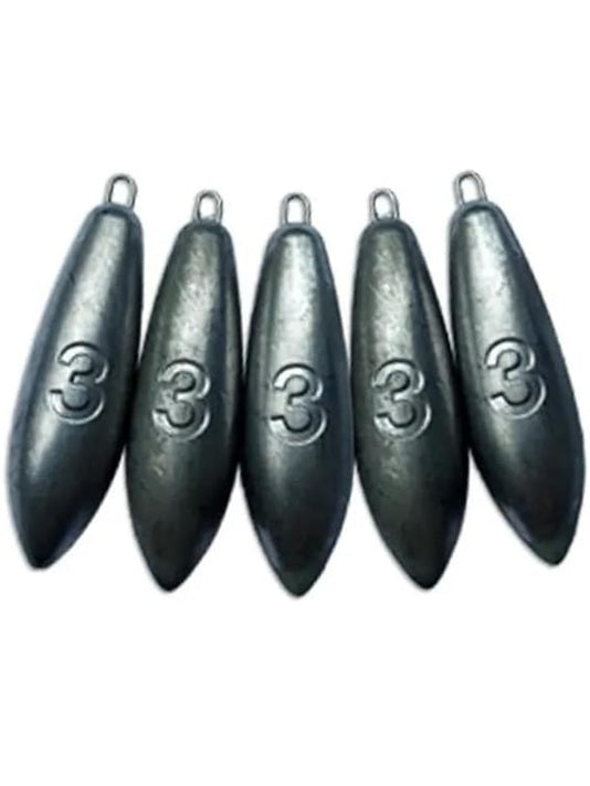 Sea Fishing Weights for Mackerel Feather Cod Bass Boat Fishing - 3oz / 4oz / 5oz