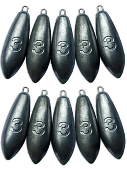 Sea Fishing Weights for Mackerel Feather Cod Bass Boat Fishing - 3oz / 4oz / 5oz