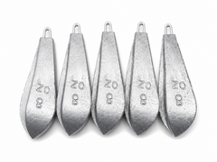 BOPEDO 8oz Boat Fishing Weights Set (5 Pack) – Heavy Duty Sinkers for Saltwater Deep Sea Fishing