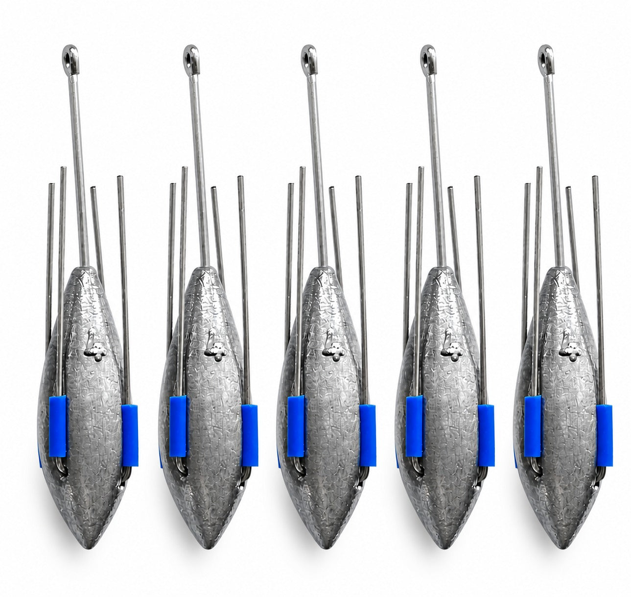 Distance Fishing Grip Weight Set for Sea and Beach Fishing, 5 in a Pack, 4oz - 7oz