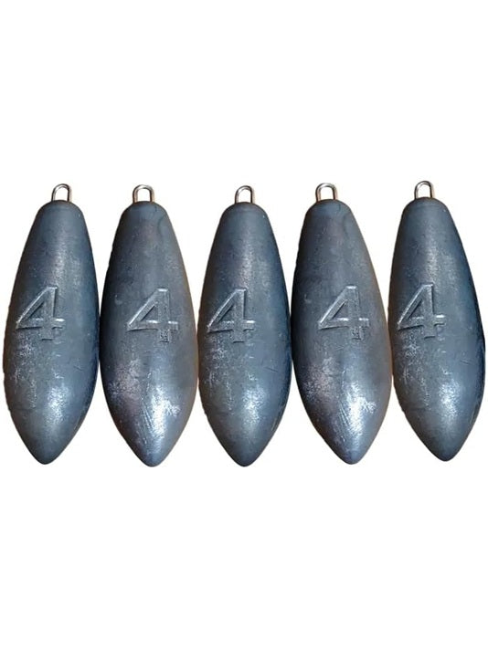 Sea Fishing Weights for Mackerel Feather Cod Bass Boat Fishing - 3oz / 4oz / 5oz