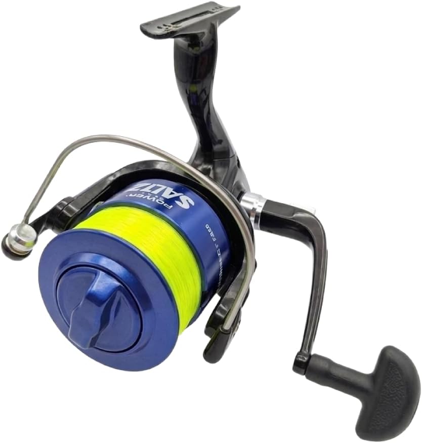 Saltz XH12000 Spinning Reel 15kg Drag 3BB Saltwater 25lb Fluro Yellow Line