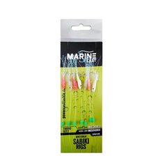 Mackerel Feathers Sea Fishing Rigs Lures 7 Hook Sabiki Rig Hook Size 2