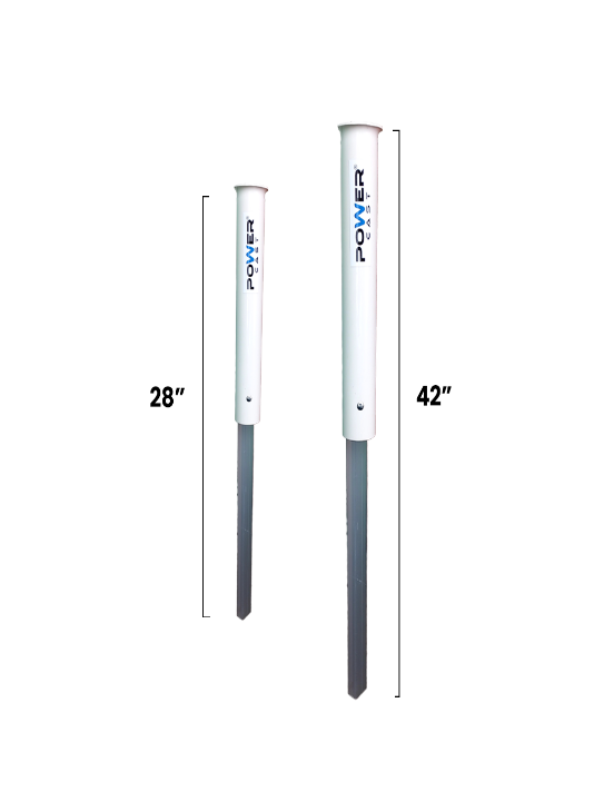 PVC pipe with steel spike rod rest / sand Spike Tripods Rod Supports