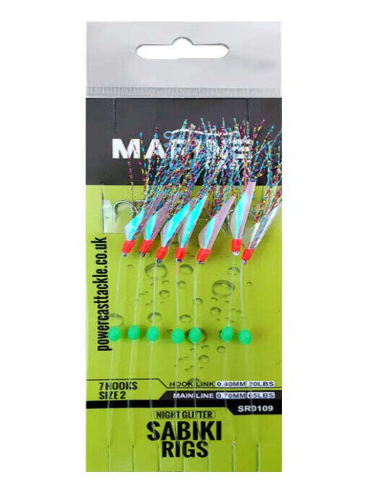 Marine Cast 5 different types mackerel feathers, hook size 2