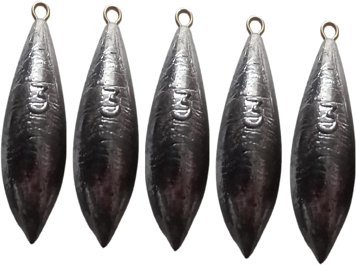 Sea Fishing Weights Pack Of 5/10 Mackerel Feather Cod Bass Boat Fishing 5oz-2oz