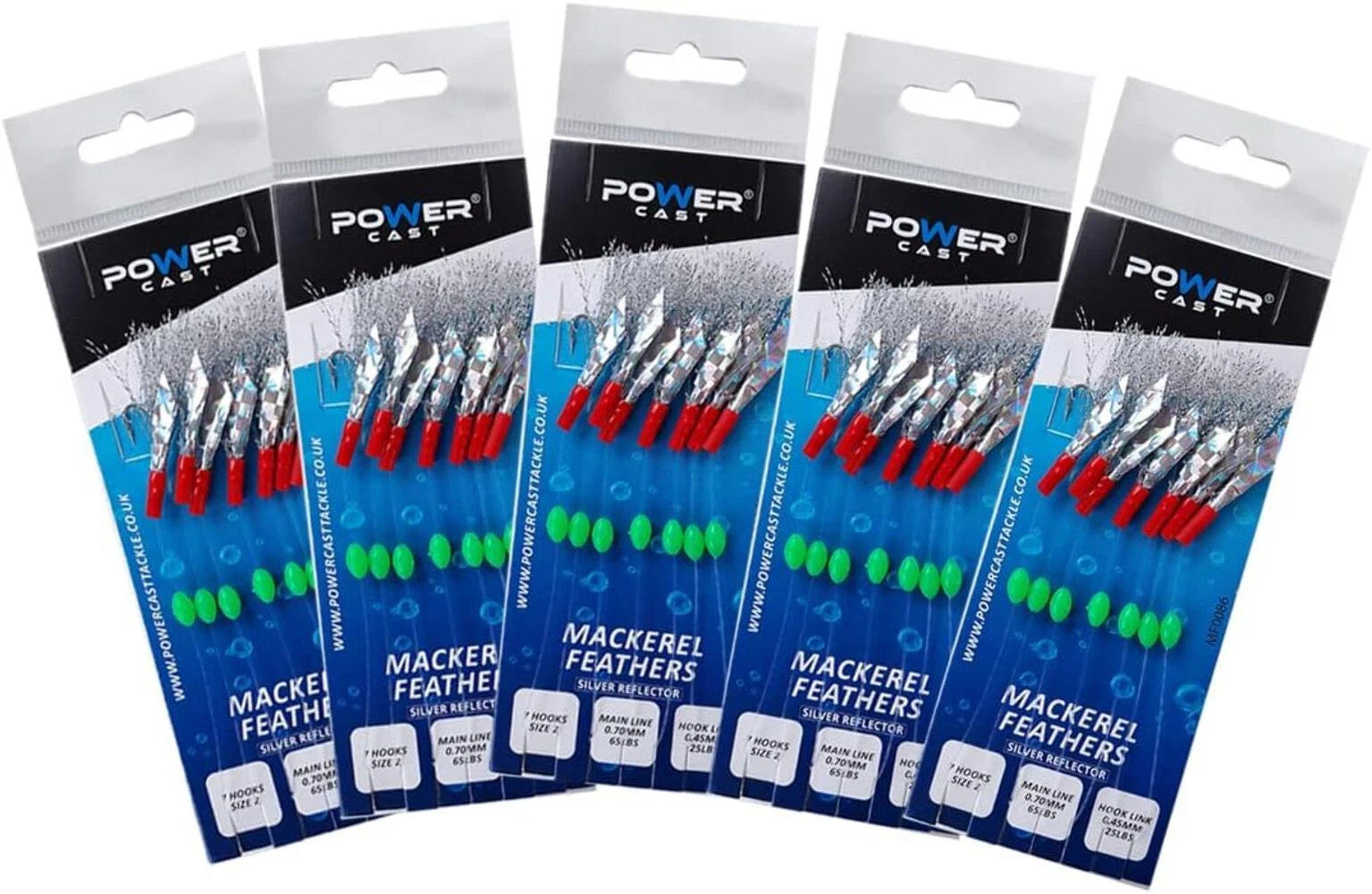 Mackerel Feathers Sea Fishing Lures 7 Hook Sabiki Rig UK Boat Pier Tackle