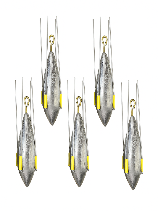 5oz Distance Sea Fishing Grip Lead Weights X5 Beach Surf Casting Breakout Sinker