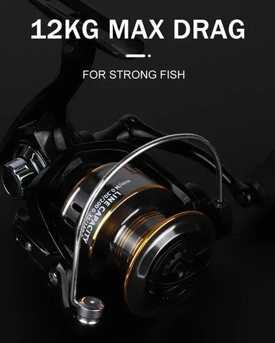 7000 Spinning Fishing Reel Ultra-Light 5.2:1 Gear Ratio 26LB Max Drag
