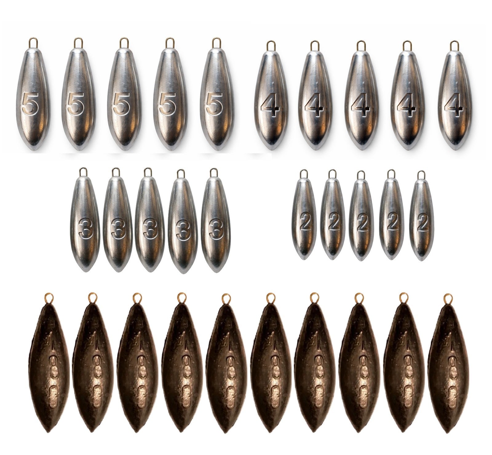 Sea Fishing Weights Leads 2oz 3oz 4oz 5oz 6oz 5 10 20 Pack UK Beach Casting