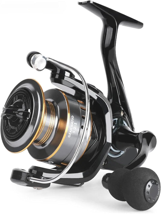 Professional Ultra Light Spinning Fishing Reel, 7000 Series, 5.2:1 Gear Ratio, CNC Metal Spool, 26LB Max Drag