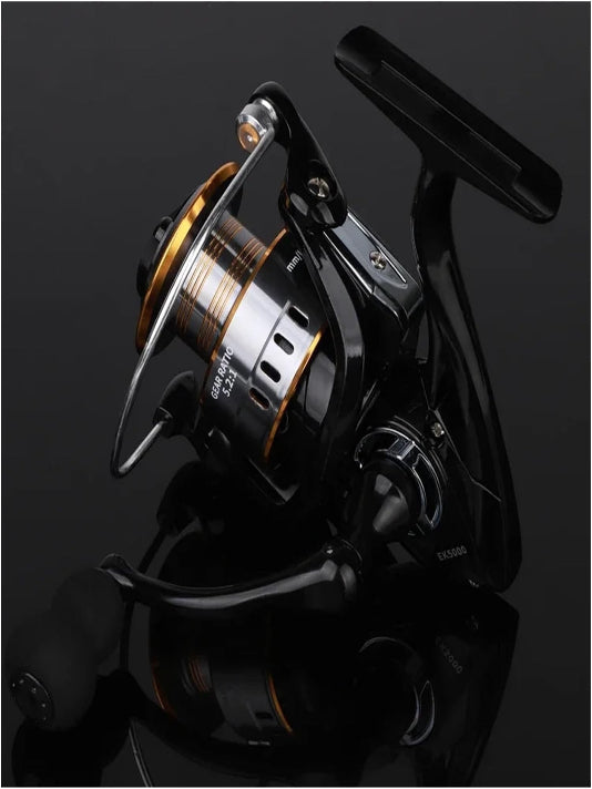 Professional Ultra Light Spinning Fishing Reel, 7000 Series, 5.2:1 Gear Ratio, CNC Metal Spool, 26LB Max Drag