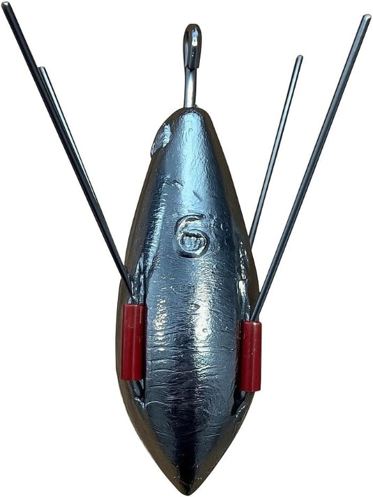 6oz Breakaway Grip Weights – Sea & Beach Fishing Distance Leads (5 Pack)