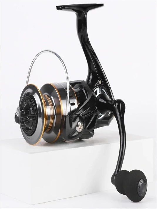 Professional Ultra Light Spinning Fishing Reel, 7000 Series, 5.2:1 Gear Ratio, CNC Metal Spool, 26LB Max Drag