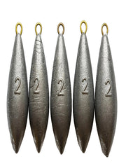 2oz Sea Fishing Weights for Mackerel Feather Cod Bass Boat Fishing - 5pcs