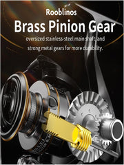 Professional Spinning Fishing Reel, Metal Frame, High Speed, 5000 Series, for Saltwater, Freshwater