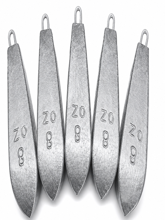 BOPEDO 8oz Boat Fishing Weights Set (5 Pack) – Heavy Duty Sinkers for Saltwater Deep Sea Fishing