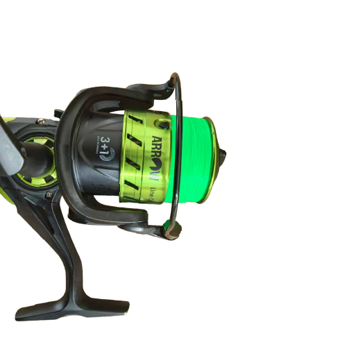 Arrow HG7000 Spinning Reel, Metal Spool, 3+1 Stainless Steel Bearings, Saltwater Resistant, Pre-Loaded Green Line