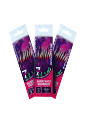 7 Hooks Herring Feathers with Real Fish Skin pack of 3