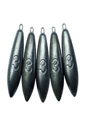 3oz Sea Fishing Weights for Mackerel Feather Cod Bass Boat Fishing - 5pcs
