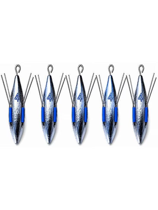 Distance Sea Fishing Grip Weights with Breakout Wires, Long Casting Shore Fishing Sinkers 4oz
