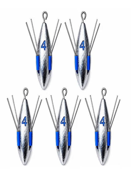 Distance Sea Fishing Grip Weights with Breakout Wires, Long Casting Shore Fishing Sinkers 4oz