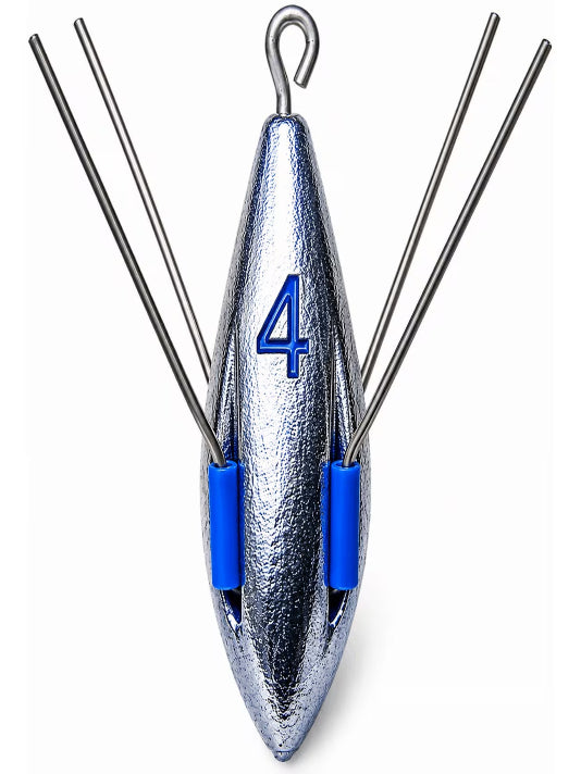 Distance Sea Fishing Grip Weights with Breakout Wires, Long Casting Shore Fishing Sinkers 4oz