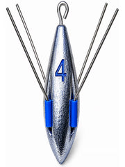 Distance Sea Fishing Grip Weights with Breakout Wires, Long Casting Shore Fishing Sinkers 4oz