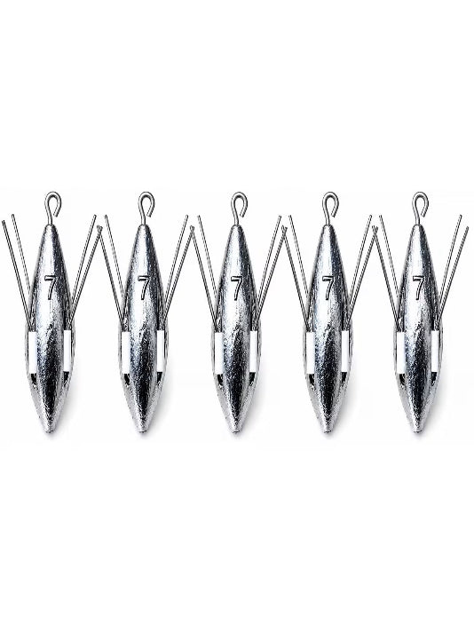 Distance Sea Fishing Grip Weights with Breakout Wires, Long Casting Shore Fishing Sinkers 7oz